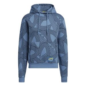 Adidas Originals Blue Athletic Club Allover Print Hoodie